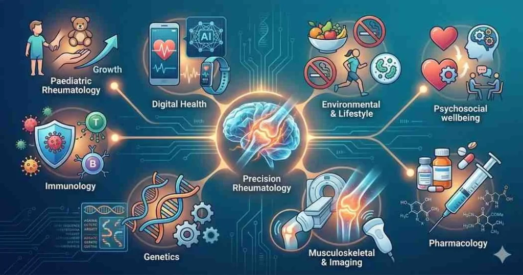 A medical infographic detailing the convergence of technology and personalized care in urology. It features components like robotic surgery, urological health monitoring via apps, AI-driven diagnostics, genetic testing, PSA molecular analysis, and patient counseling.